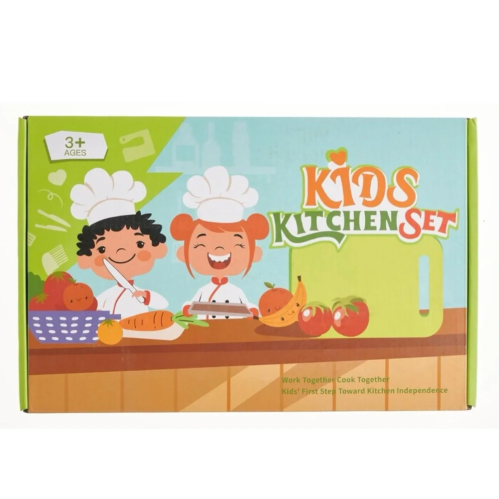 Kids Kitchen Set with Cutting Tools - 13 Pieces Kids 3+